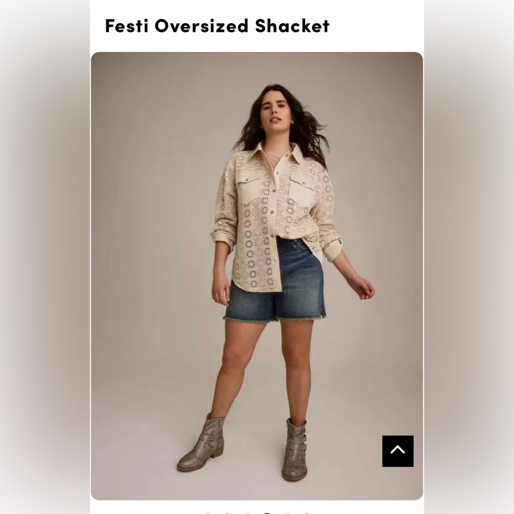 Torrid Festi Oversized Shacket - Picture 2 of 8